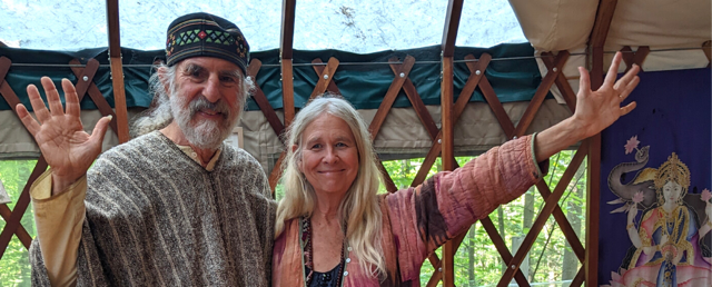 Abraham and Halima in the yurt